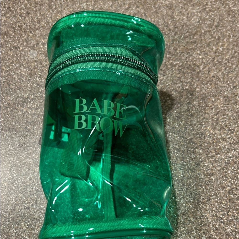 Babe Brow Green Transparent Cosmetic Bag/6